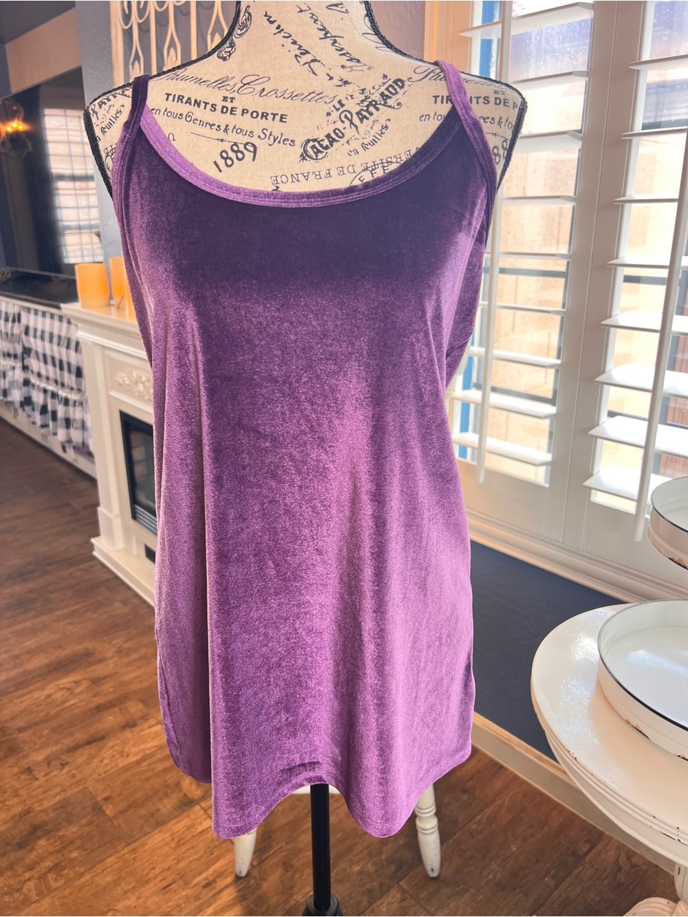 torrid Purple Velvet Spaghetti-Strap Camisole Top